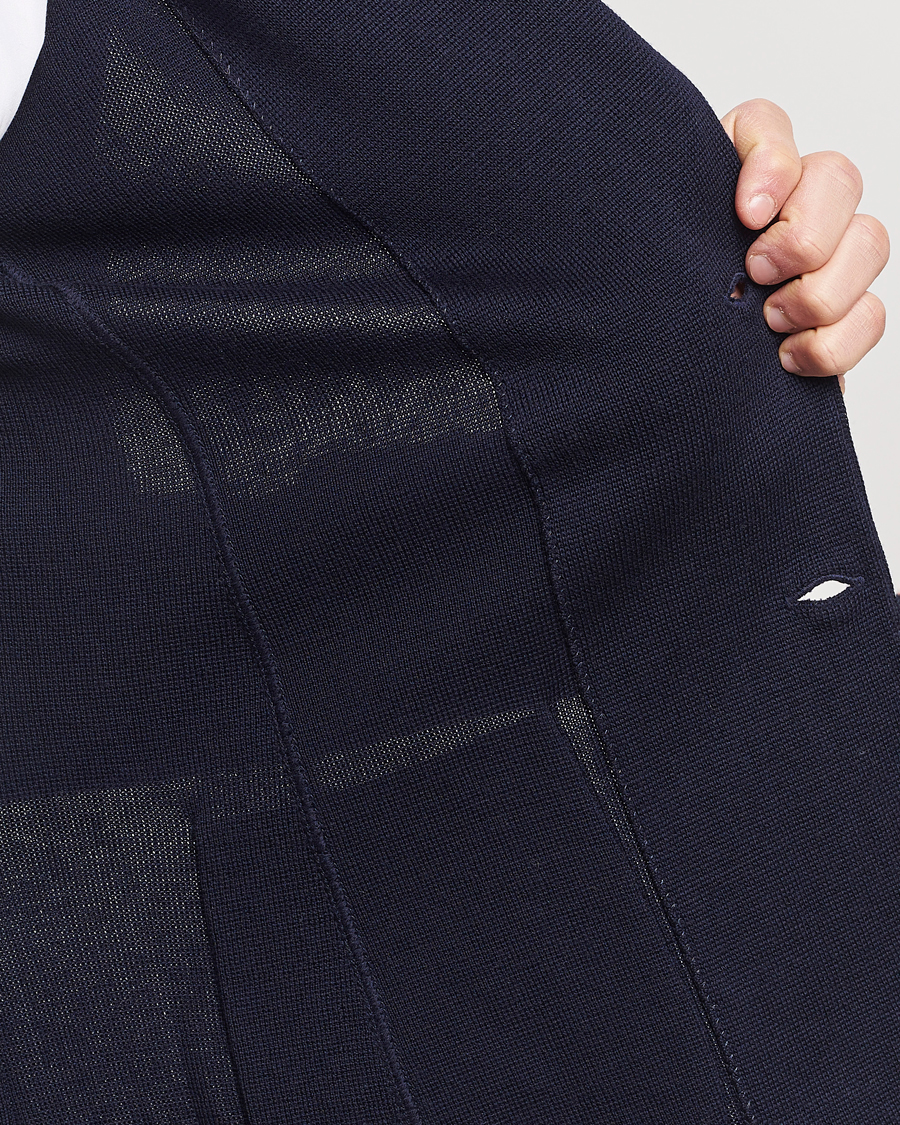 Mies | Pikkutakit | Lardini | Knitted Wool Blazer Navy