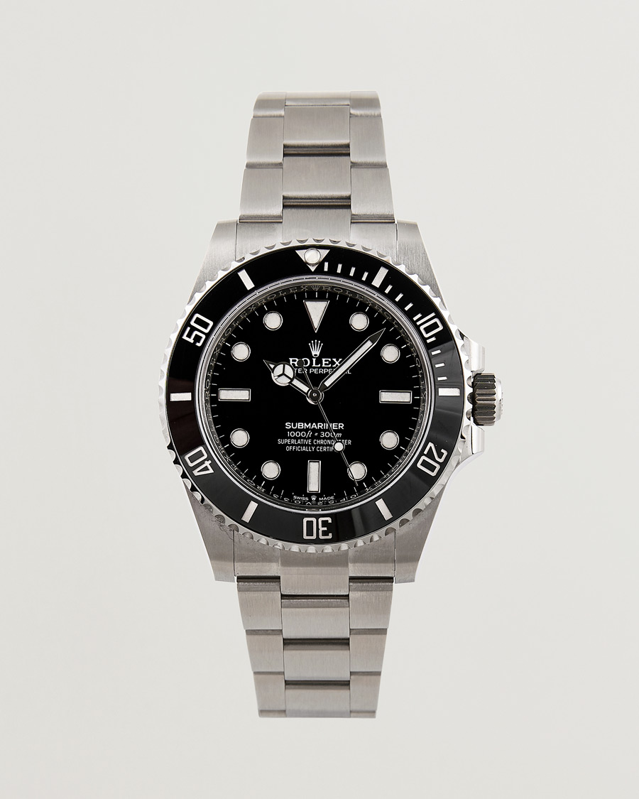 Mies | Rolex Pre-Owned Submariner 124060 Oyster Perpetual Steel Black Silver | Rolex Pre-Owned | Submariner 124060 Oyster Perpetual Steel Black Silver