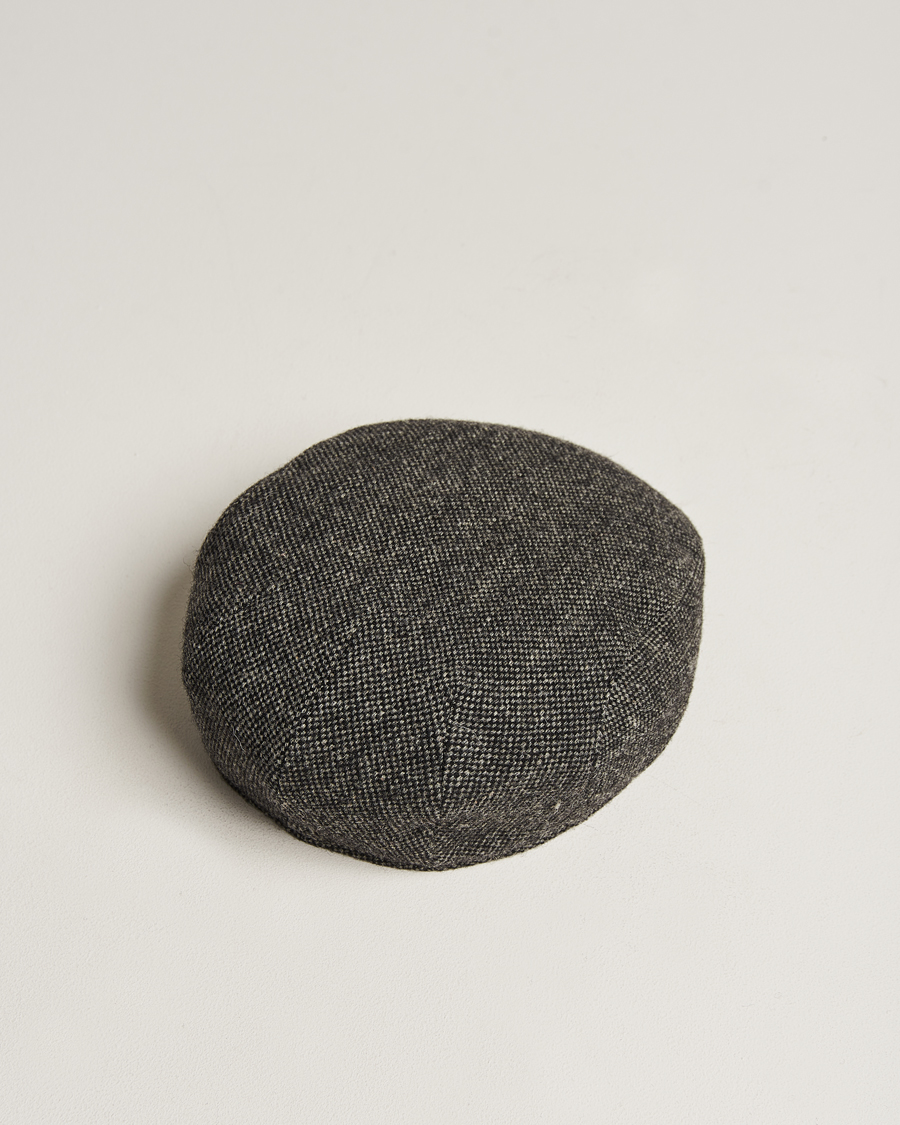 Mies | Päähineet | Wigéns | Ivy Slim Donegal Wool Dark Grey