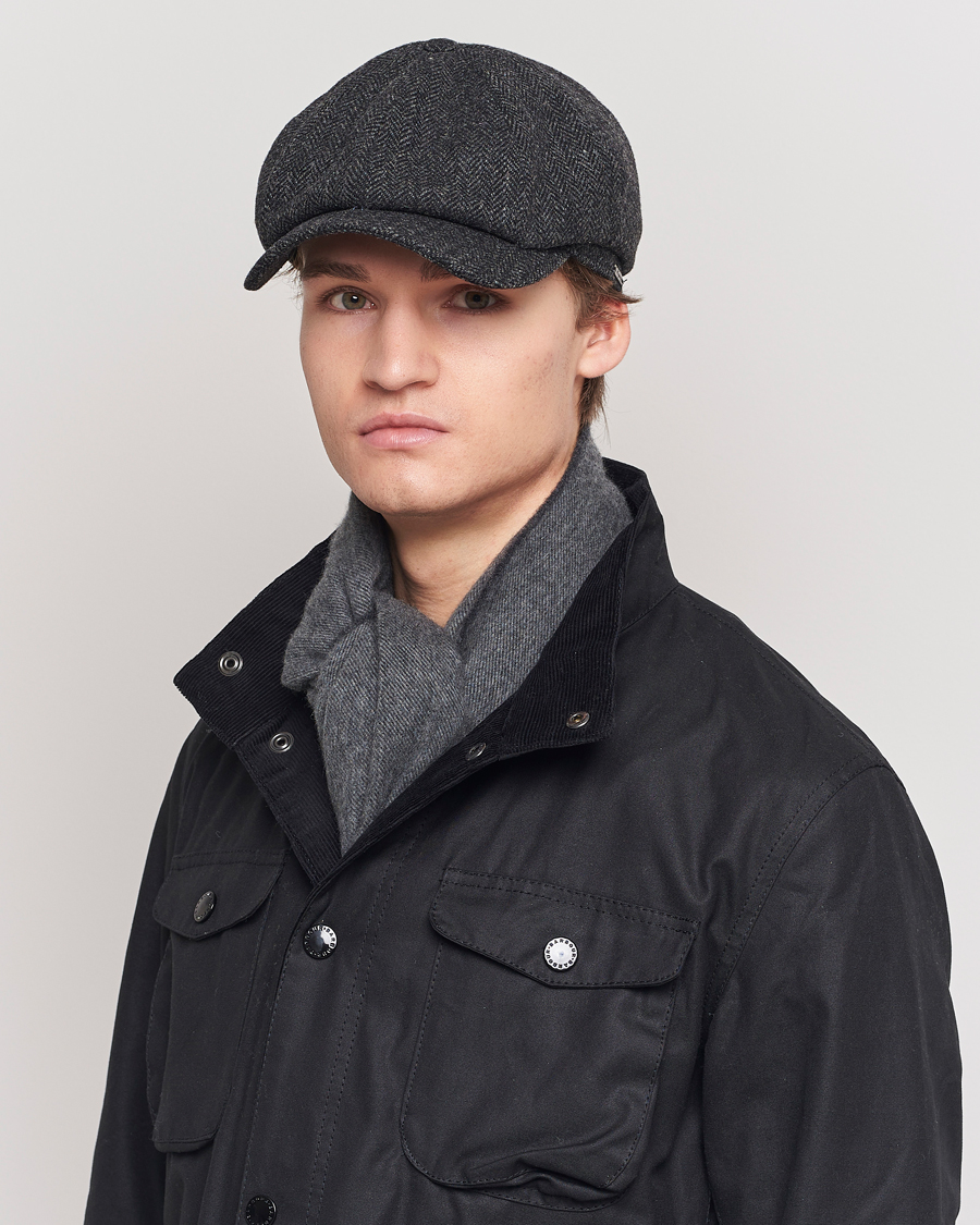 Mies | Päähineet | Wigéns | Newsboy Classic Shetland Wool Dark Grey