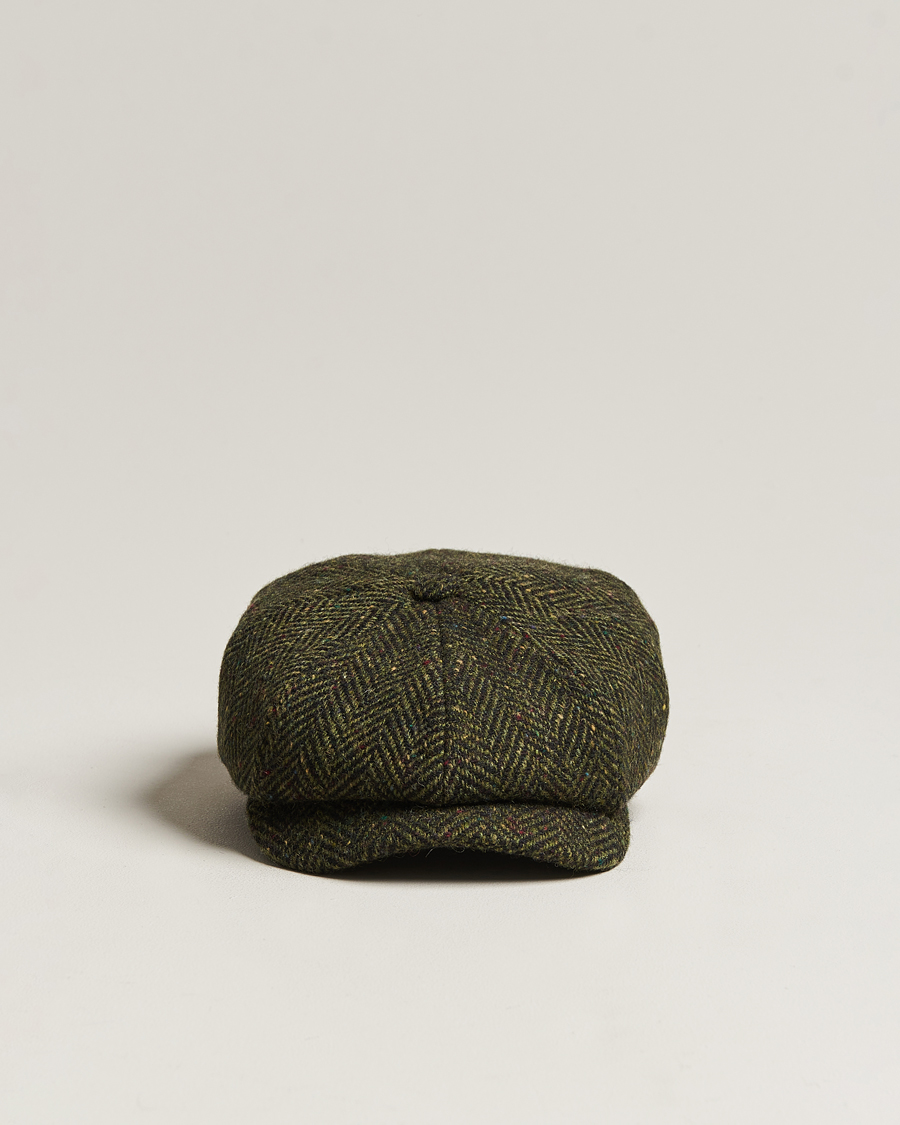 Mies | Päähineet | Wigéns | Newsboy Retro Donegal Wool Dark Green