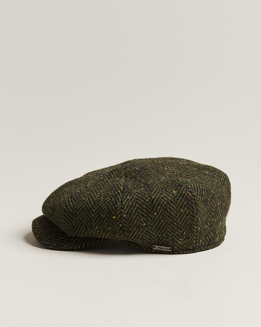 Mies | Päähineet | Wigéns | Newsboy Retro Donegal Wool Dark Green