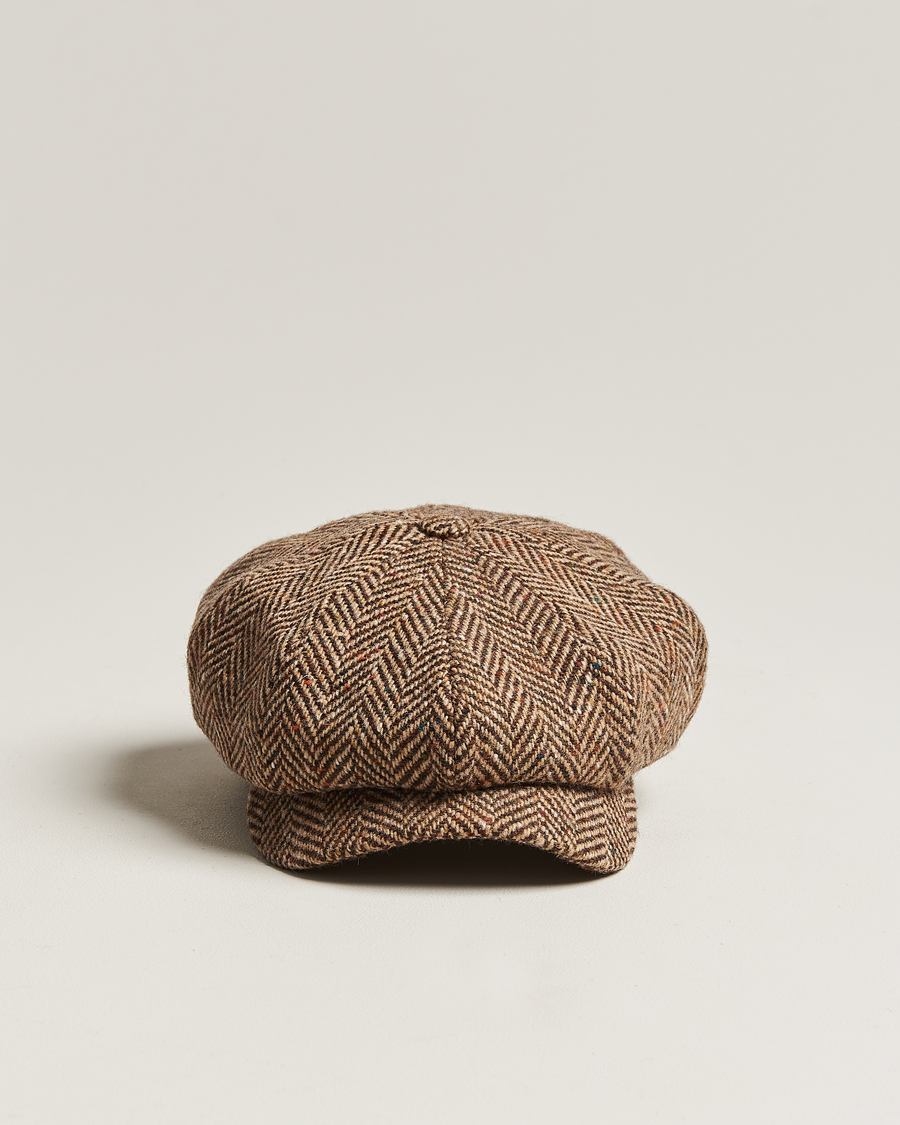 Mies | Päähineet | Wigéns | Newsboy Retro Donegal Wool Light Brown