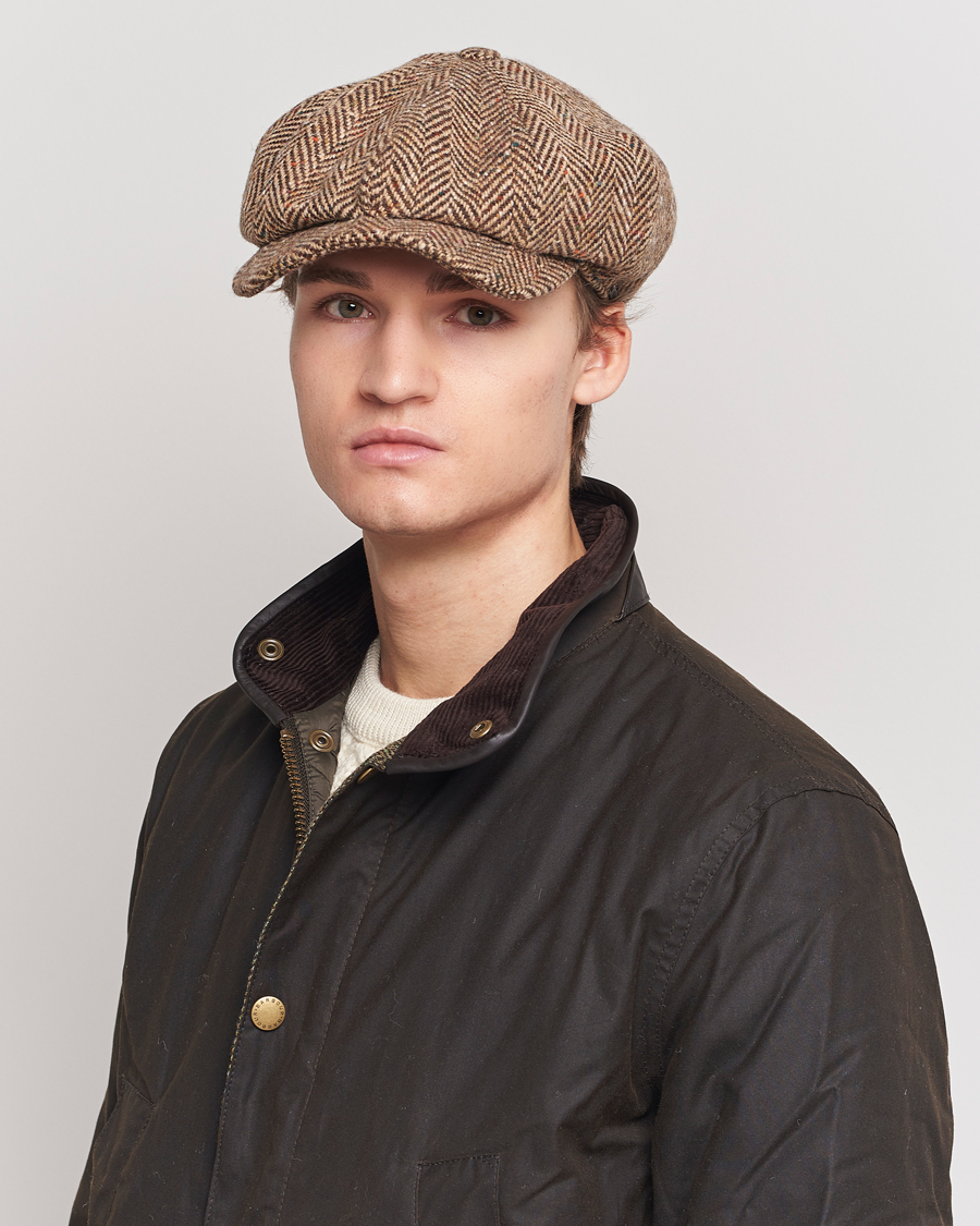 Mies | Päähineet | Wigéns | Newsboy Retro Donegal Wool Light Brown