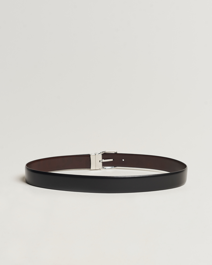 Mies | Italian Department | Anderson's | Reversible Leather Belt 3,5 cm Black/Brown
