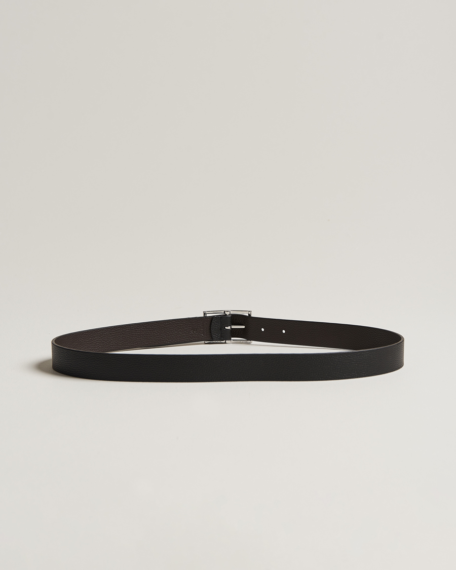 Mies | Italian Department | Anderson's | Reversible Grained Leather Belt 3 cm Black/Brown