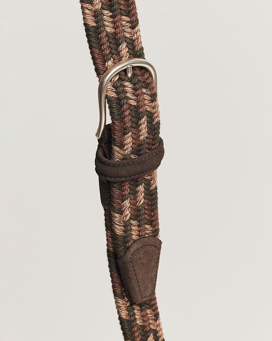 Mies | Anderson's Braided Wool Belt Dark Brown | Anderson's | Braided Wool Belt Dark Brown