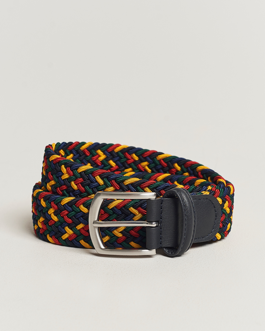 Mies |  | Anderson's | Stretch Woven 3,5 cm Belt Ivy Multi