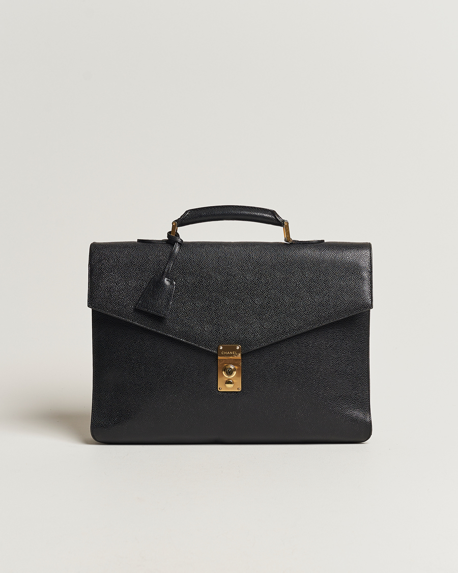 Mies | Chanel Pre-Owned Portfolio Briefcase Leather Black | Chanel Pre-Owned | Portfolio Briefcase Leather Black