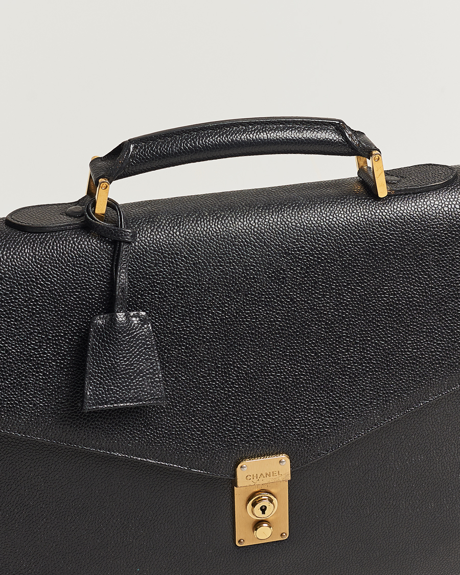 Mies | Chanel Pre-Owned Portfolio Briefcase Leather Black | Chanel Pre-Owned | Portfolio Briefcase Leather Black