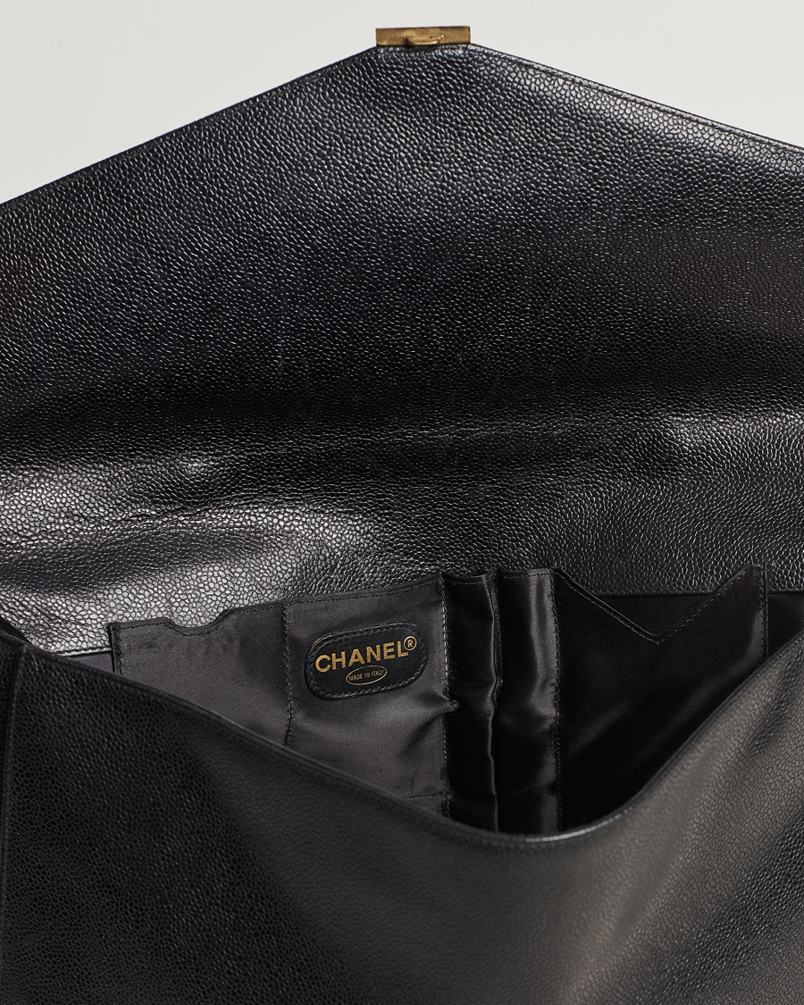 Mies | Chanel Pre-Owned Portfolio Briefcase Leather Black | Chanel Pre-Owned | Portfolio Briefcase Leather Black