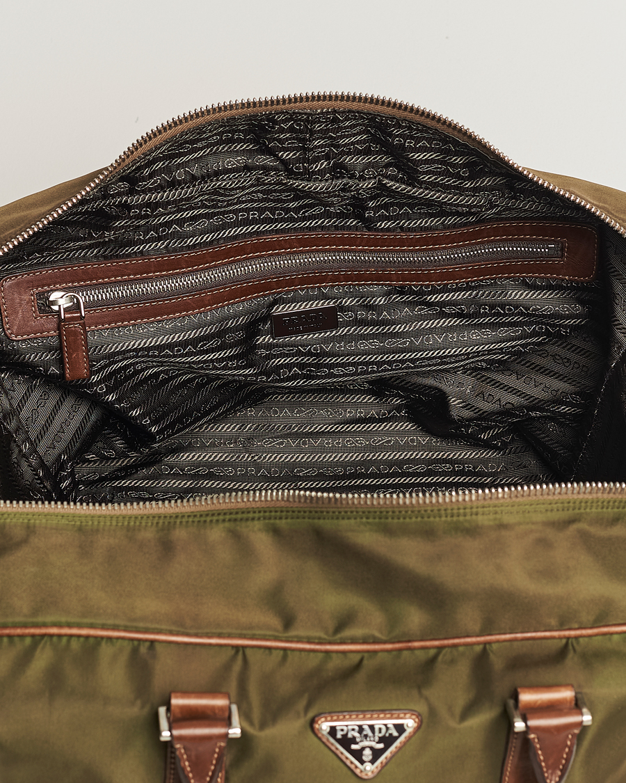 Mies | Prada Pre-Owned Boston Nylon Bag Moss Green  | Prada Pre-Owned | Boston Nylon Bag Moss Green 