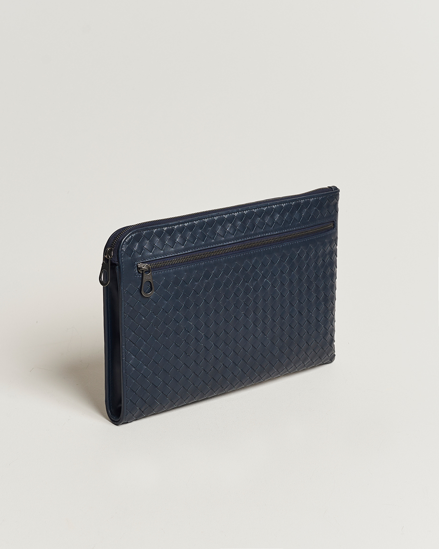 Mies | Bottega Veneta Pre-Owned Intrecciato Document Case Blue | Bottega Veneta Pre-Owned | Intrecciato Document Case Blue