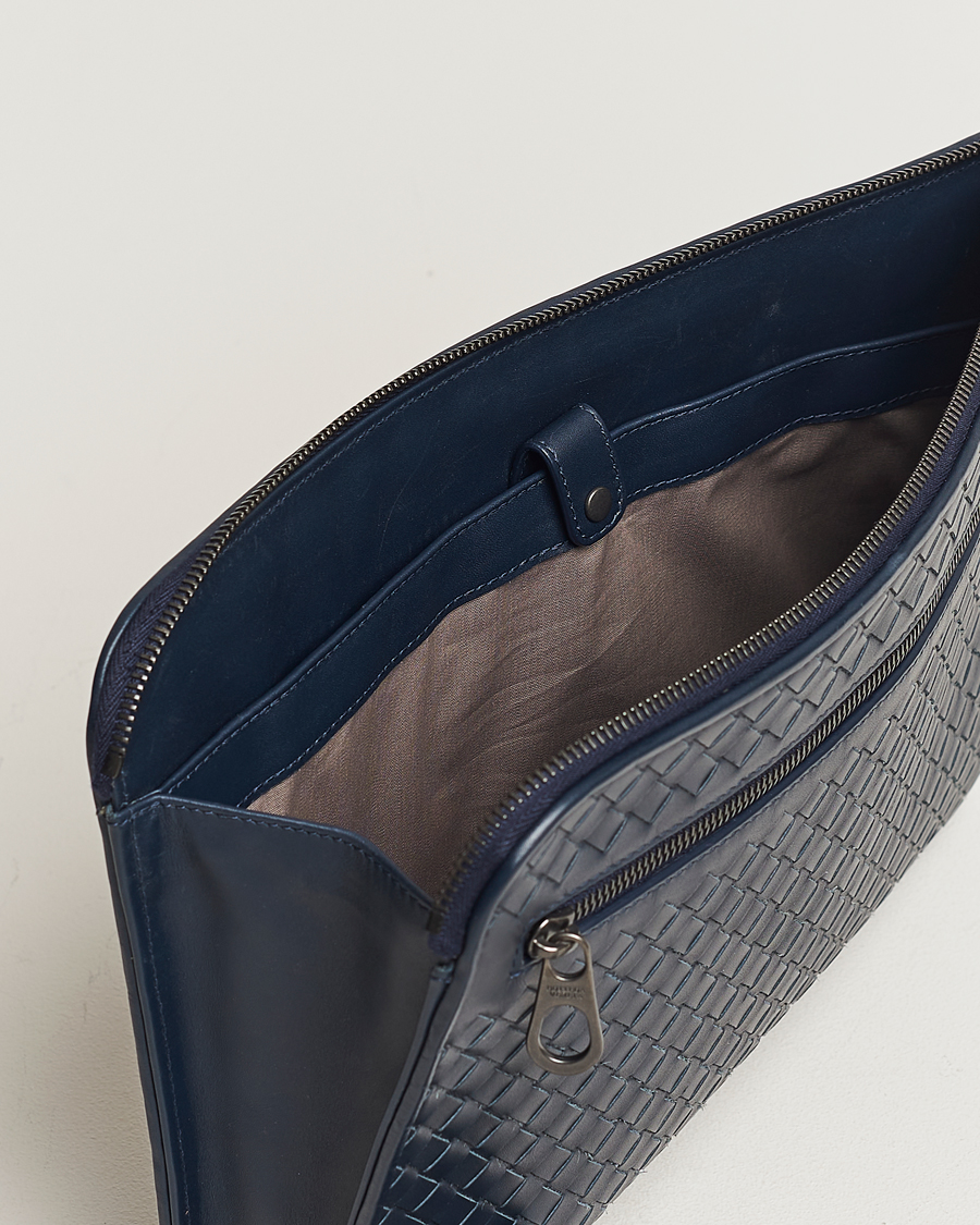 Mies | Bottega Veneta Pre-Owned Intrecciato Document Case Blue | Bottega Veneta Pre-Owned | Intrecciato Document Case Blue
