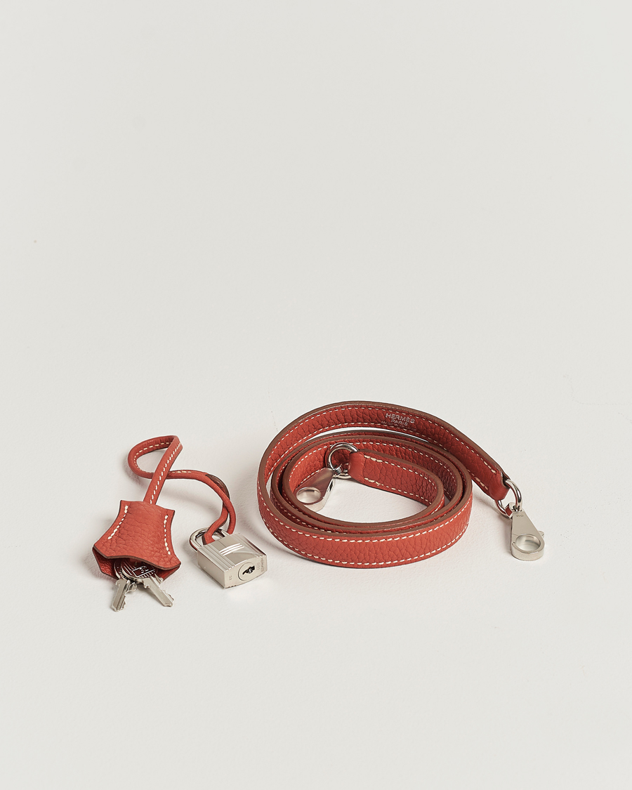 Mies | Hermès Pre-Owned Kelly 35 Handbag Taurillion Clemence Orange | Hermès Pre-Owned | Kelly 35 Handbag Taurillion Clemence Orange