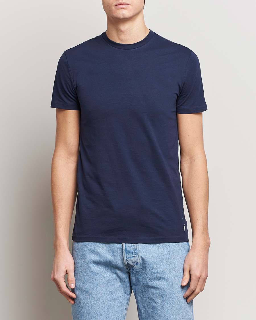 Mies | T-paidat | Polo Ralph Lauren | 3-Pack Crew Neck T-Shirt Green/Blue/Navy