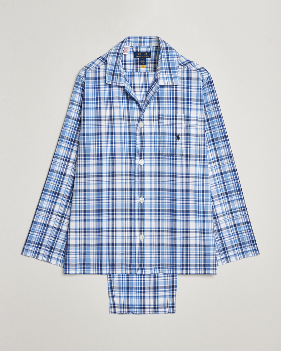 Mies | Yöpuvut ja kylpytakit | Polo Ralph Lauren | Cotton Checked Pyjama Set Blue Plaid