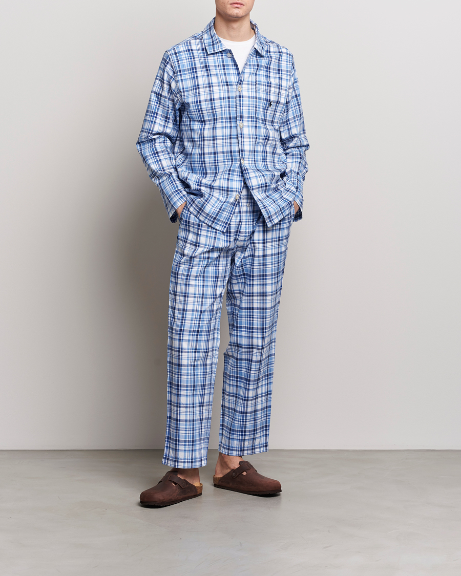 Mies | Yöpuvut ja kylpytakit | Polo Ralph Lauren | Cotton Checked Pyjama Set Blue Plaid