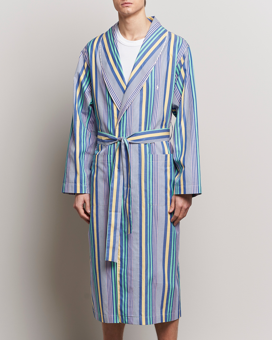 Herre | Morgenkåber | Polo Ralph Lauren | Oxford Striped Robe Blue/White
