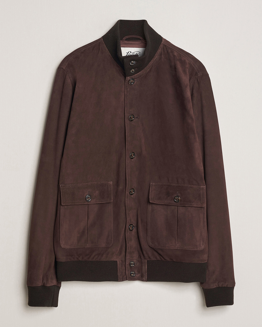 Mies | Takit | Valstar | Valstarino Suede Jacket Dark Brown