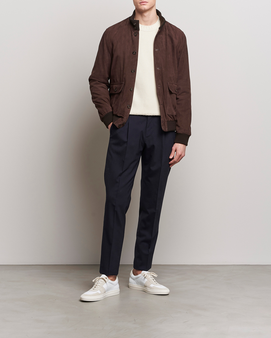 Mies | Takit | Valstar | Valstarino Suede Jacket Dark Brown