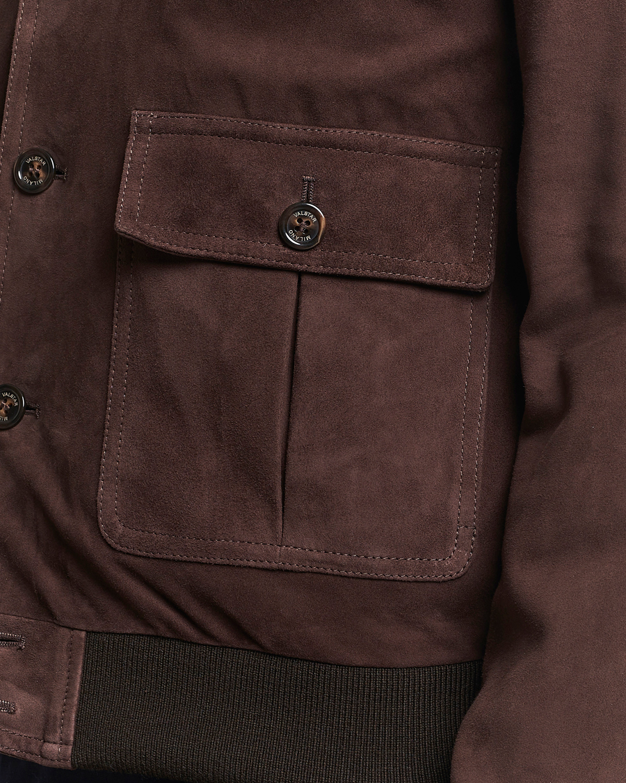 Mies | Takit | Valstar | Valstarino Suede Jacket Dark Brown