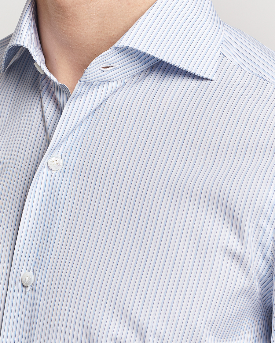 Mies | Kauluspaidat | Finamore Napoli | Milano Slim Giza 170 Dress Shirt Light Blue