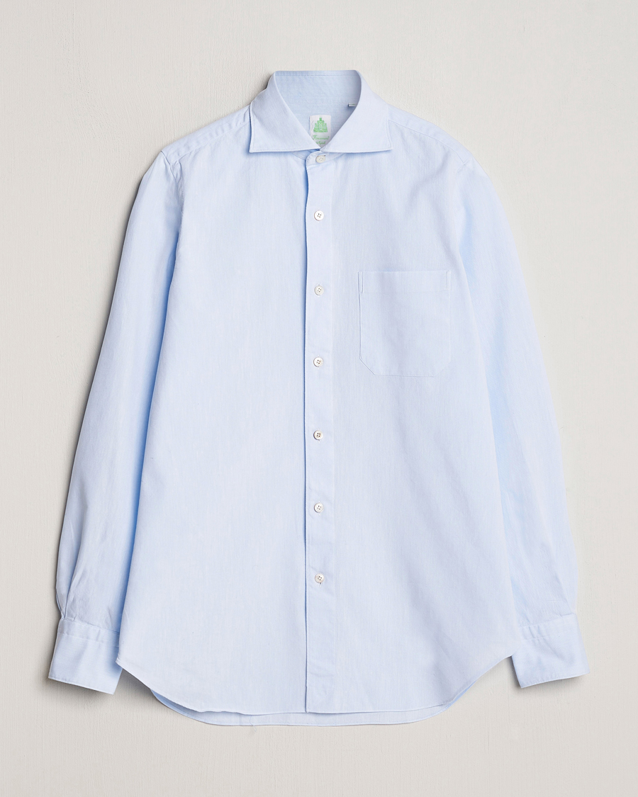 Mies | Kauluspaidat | Finamore Napoli | Gaeta Chambray Shirt Light Blue