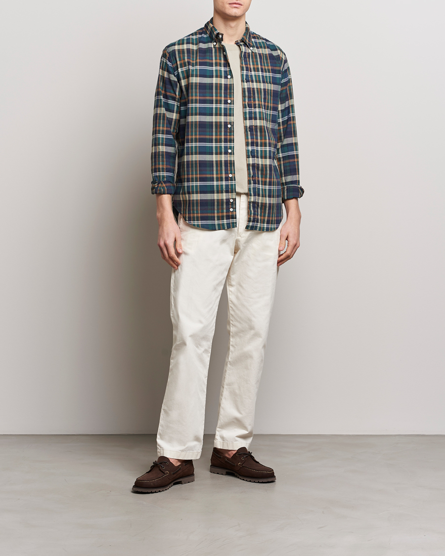 Mies | Kauluspaidat | Gitman Vintage | Button Down Madras Shirt Green Check
