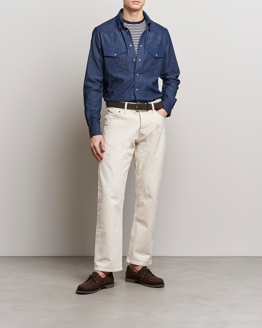 Mies | Kauluspaidat | Gitman Vintage | Denim Western Shirt Dark Indigo