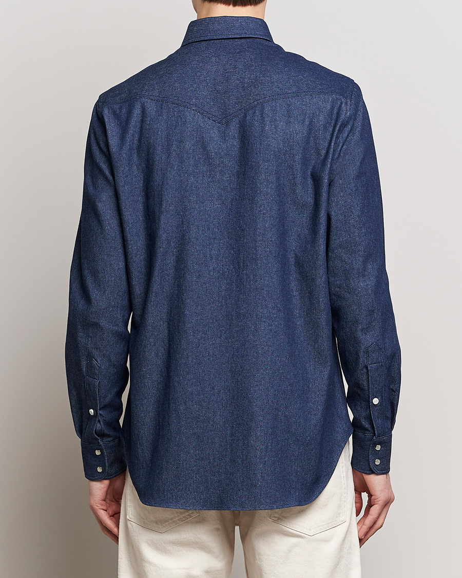 Mies | Kauluspaidat | Gitman Vintage | Denim Western Shirt Dark Indigo