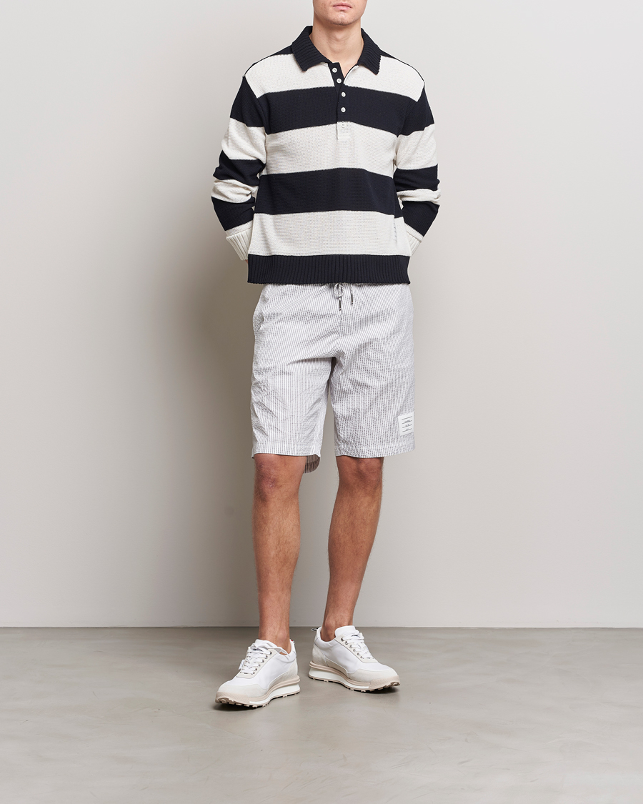 Mies | Puserot | Thom Browne | Long Sleeve Rugby White/Navy