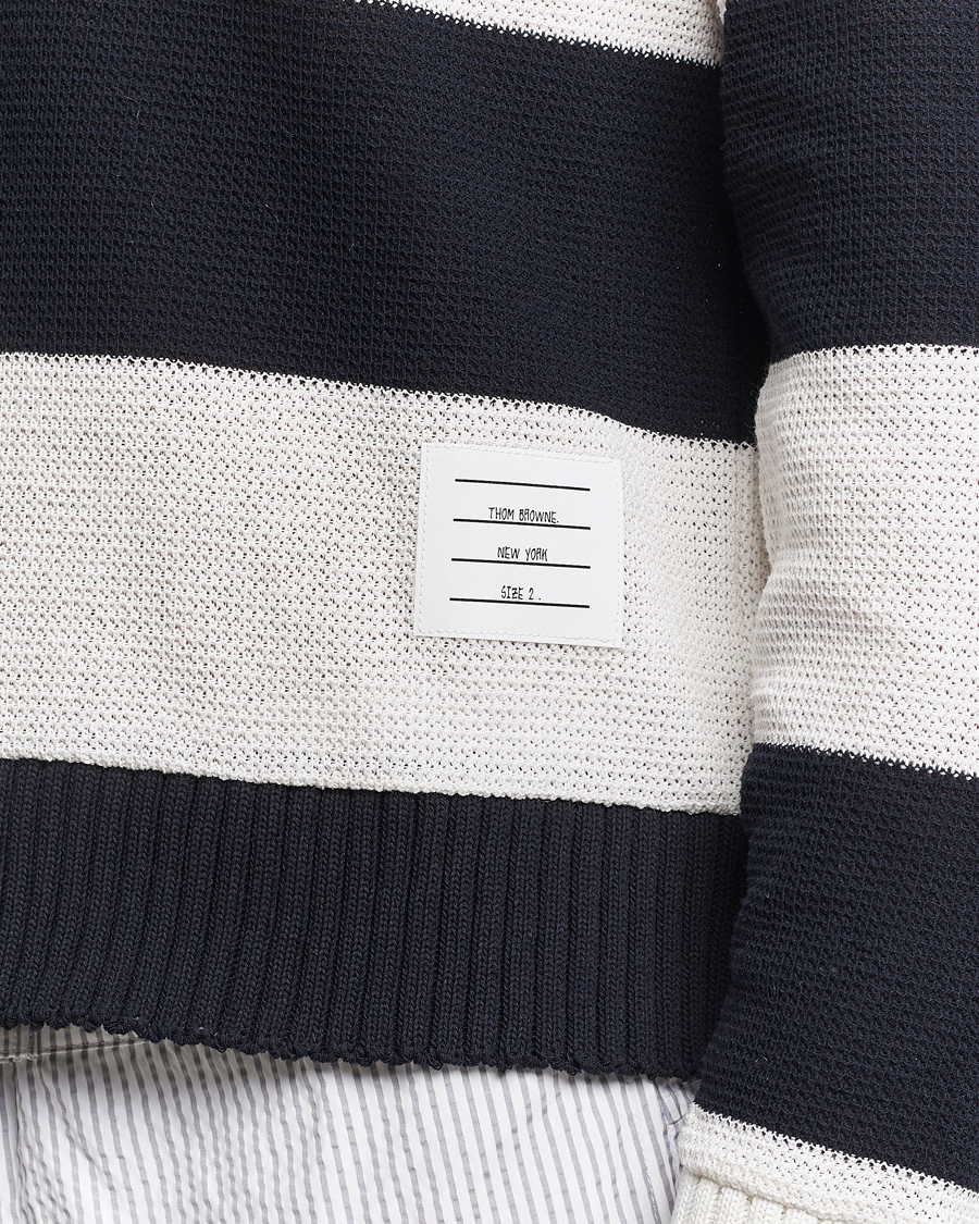 Mies | Puserot | Thom Browne | Long Sleeve Rugby White/Navy