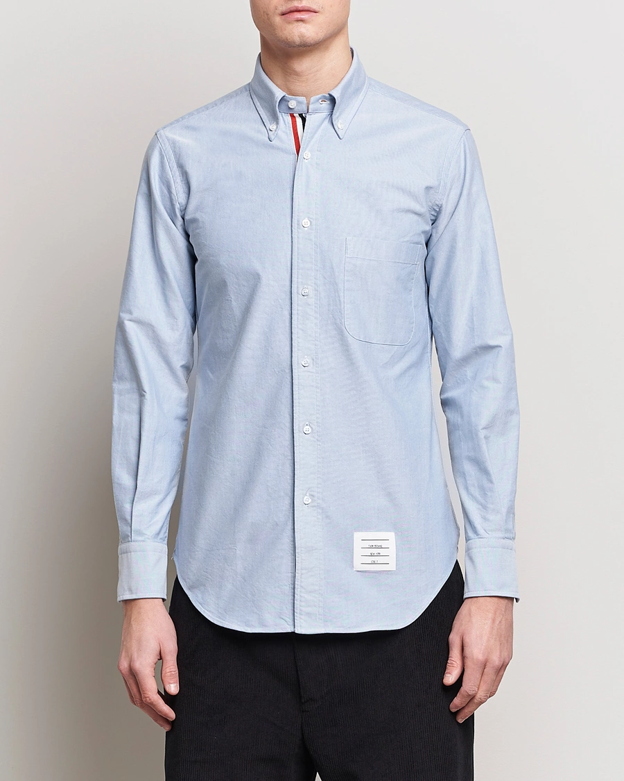 Mies |  | Thom Browne | Constrast Placket Oxford Shirt Light Blue