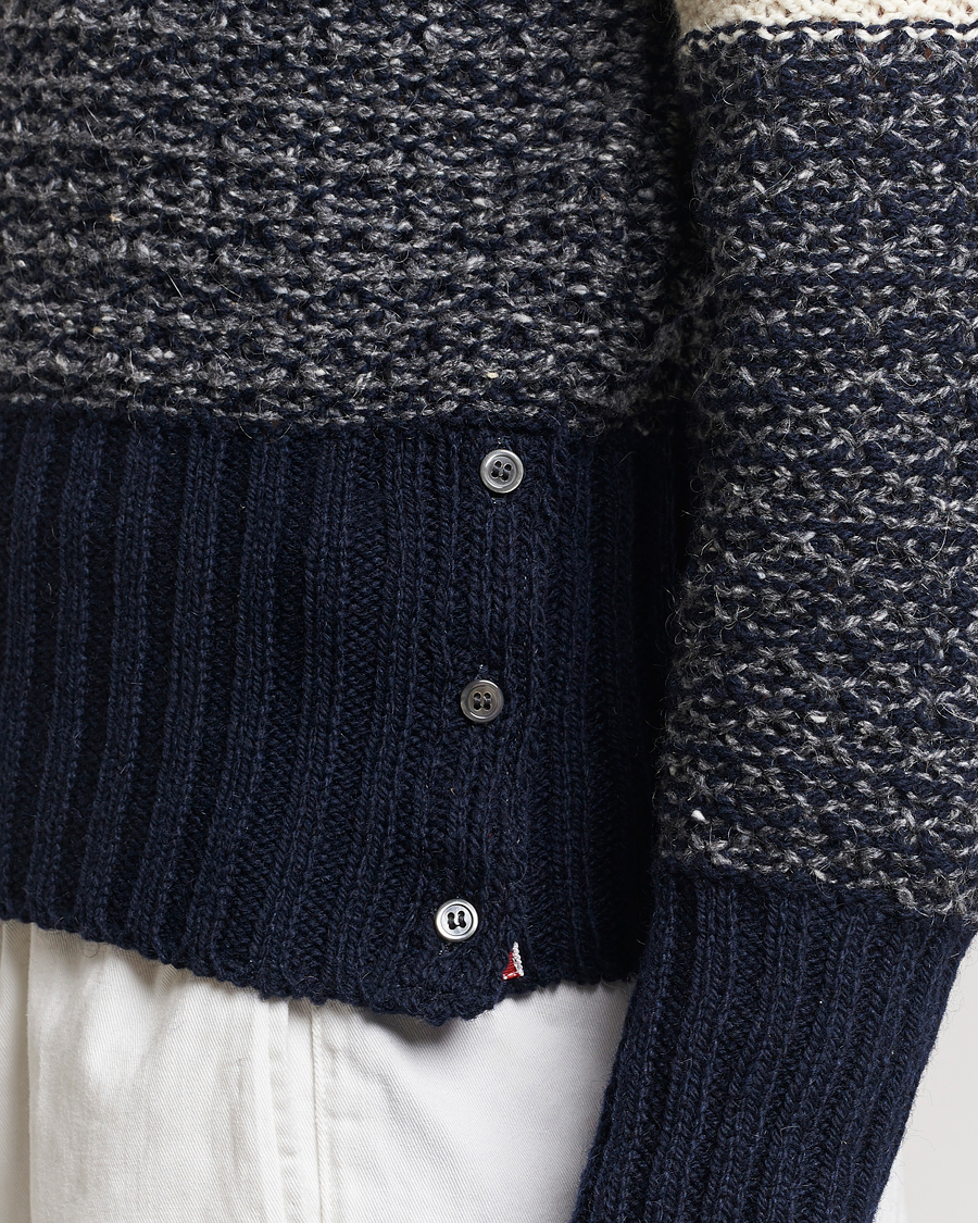 Mies | Puserot | Thom Browne | 4-Bar Donegal Sweater Navy