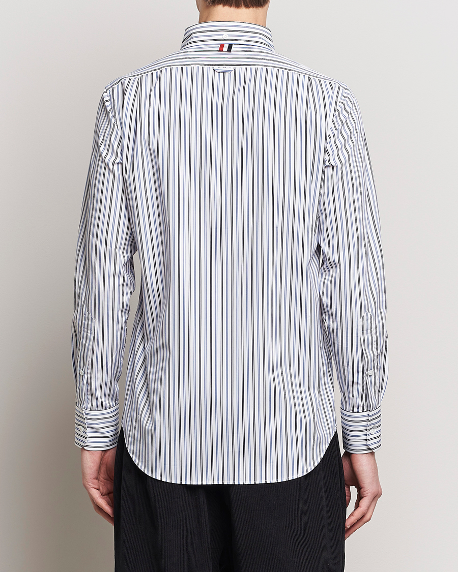 Mies | Kauluspaidat | Thom Browne | Button Down Poplin Shirt Navy Stripes