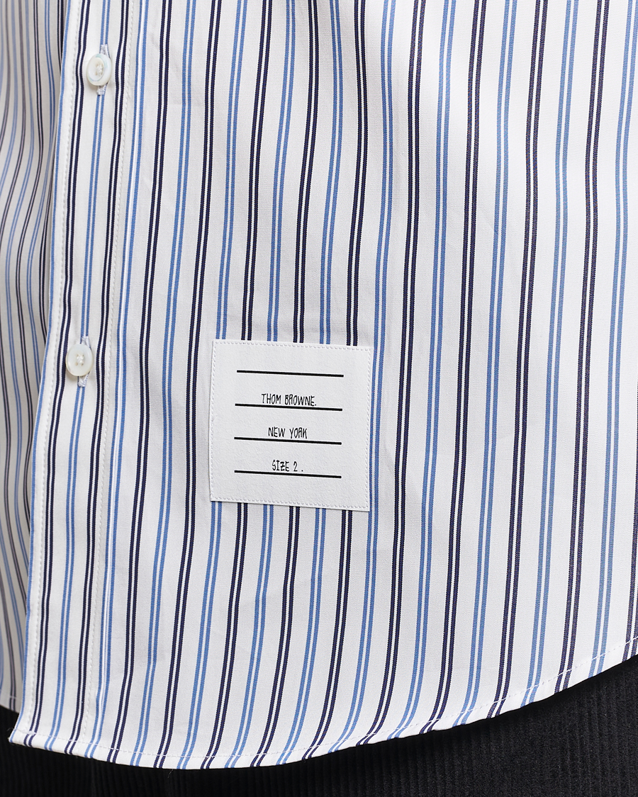 Mies | Kauluspaidat | Thom Browne | Button Down Poplin Shirt Navy Stripes