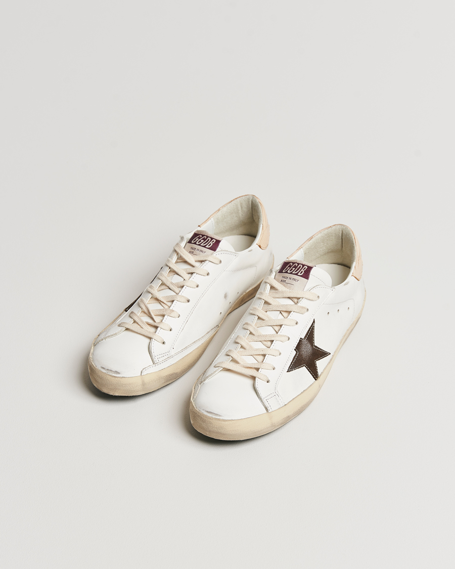 Mies | Golden Goose Deluxe Brand Super-Star Sneaker White/Brown | Golden Goose | Deluxe Brand Super-Star Sneaker White/Brown