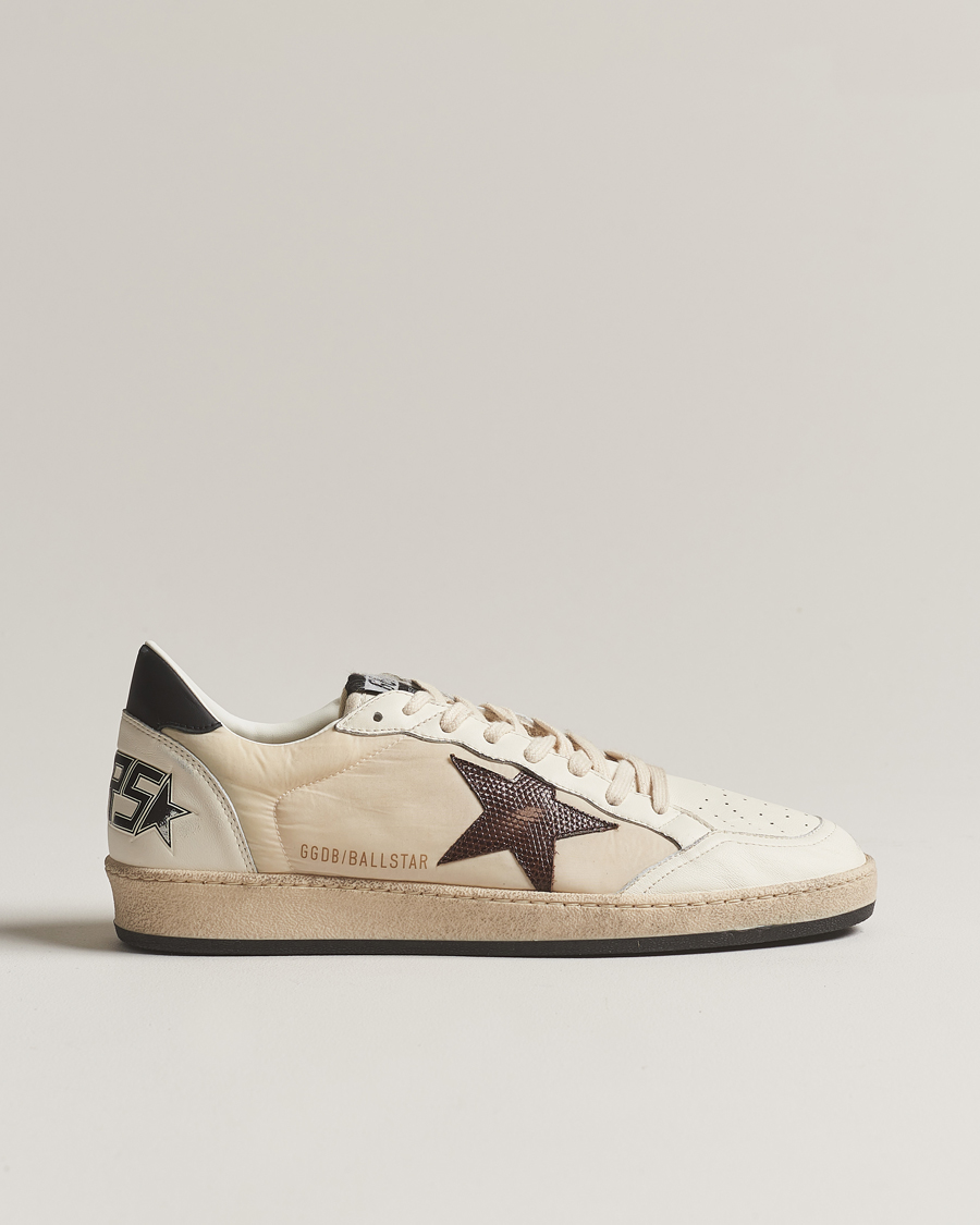 Mies | Golden Goose Deluxe Brand Ball Star Sneakers Beige/Burgundy | Golden Goose | Deluxe Brand Ball Star Sneakers Beige/Burgundy
