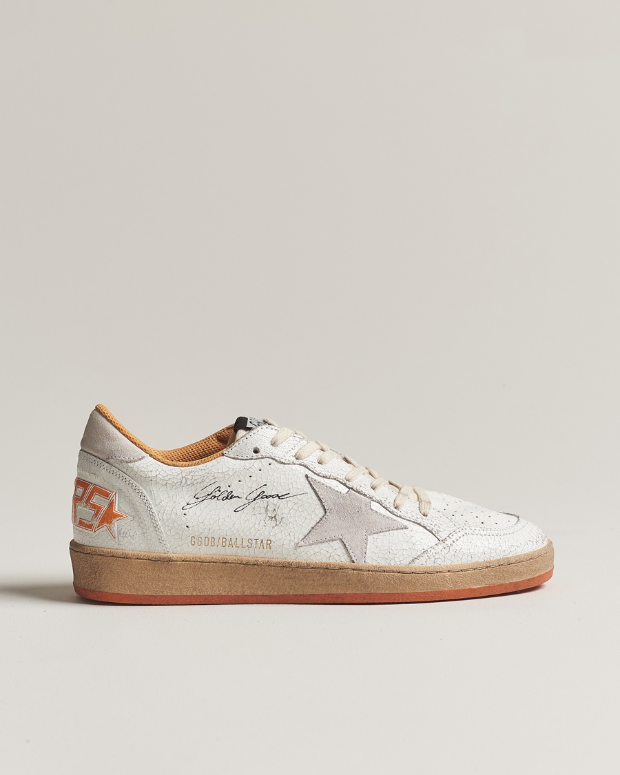 Mies | Golden Goose Deluxe Brand Ball Star Sneakers White/Orange | Golden Goose | Deluxe Brand Ball Star Sneakers White/Orange