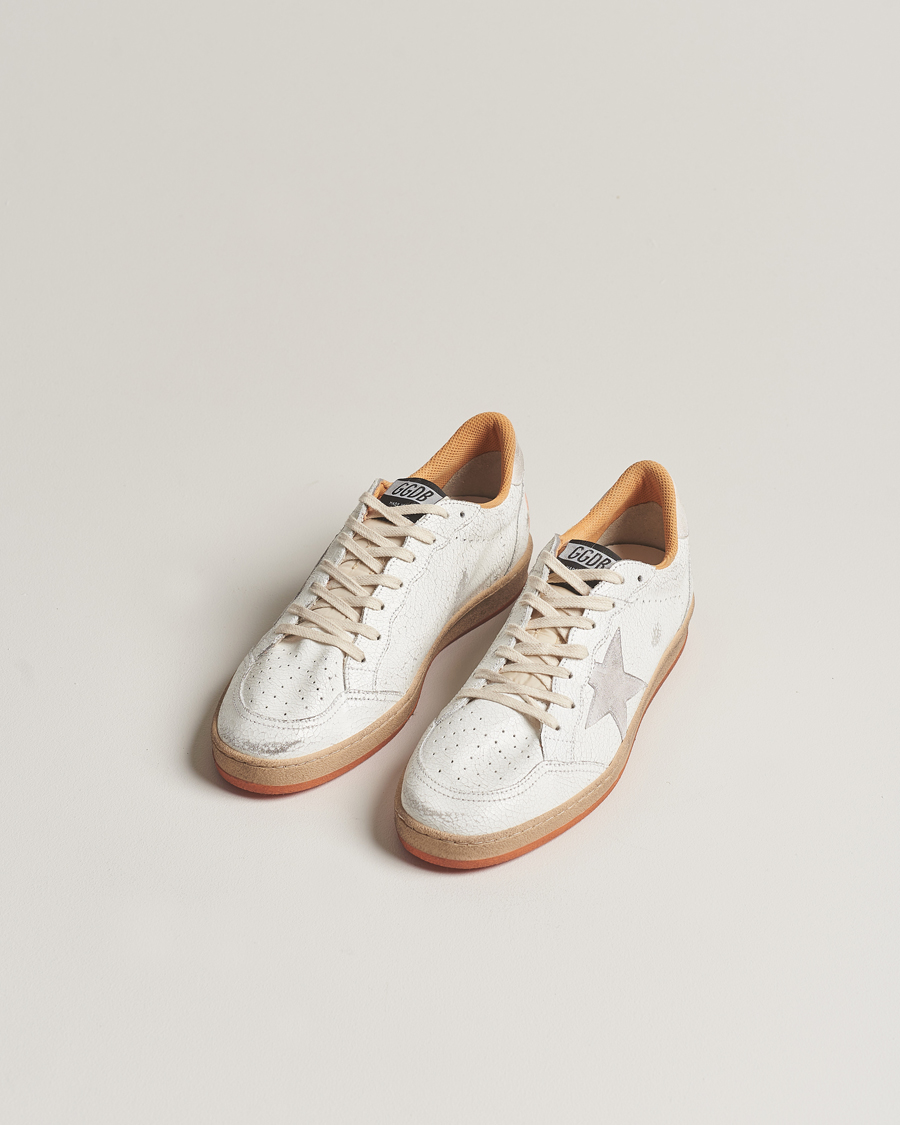 Mies | Golden Goose Deluxe Brand Ball Star Sneakers White/Orange | Golden Goose | Deluxe Brand Ball Star Sneakers White/Orange
