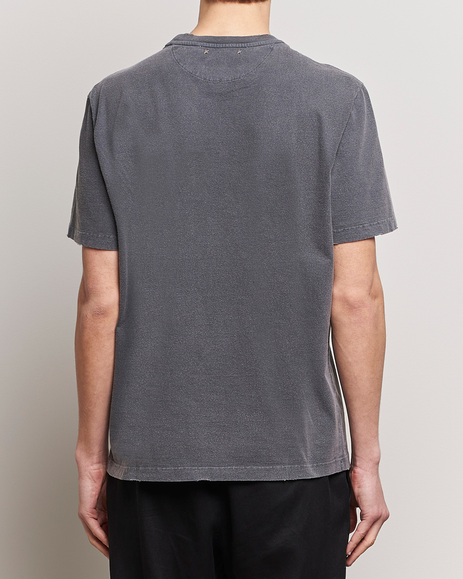 Mies | T-paidat | Golden Goose | Deluxe Brand Distressed Cotton Logo T-Shirt Anthracite