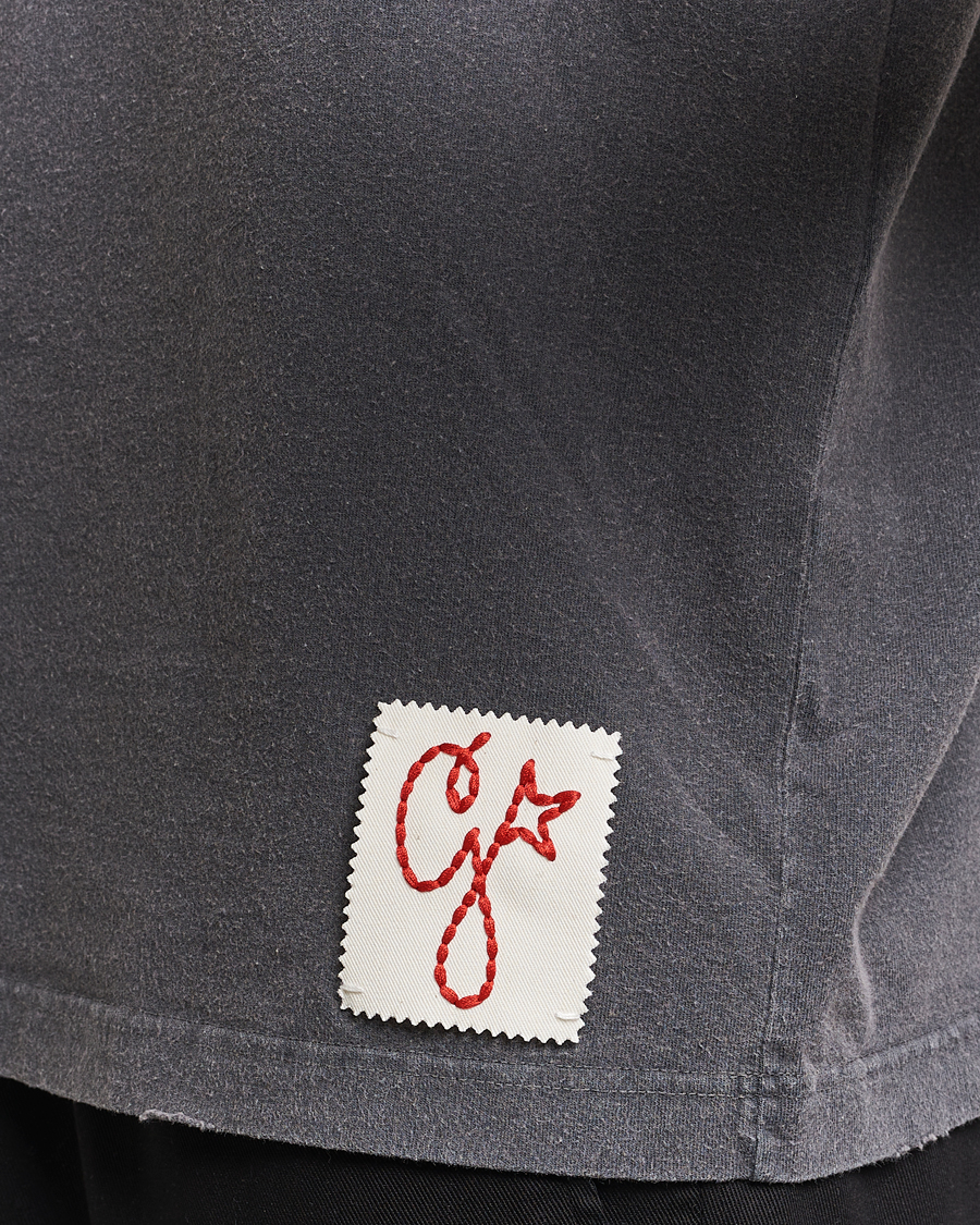 Mies | T-paidat | Golden Goose | Deluxe Brand Distressed Cotton Logo T-Shirt Anthracite