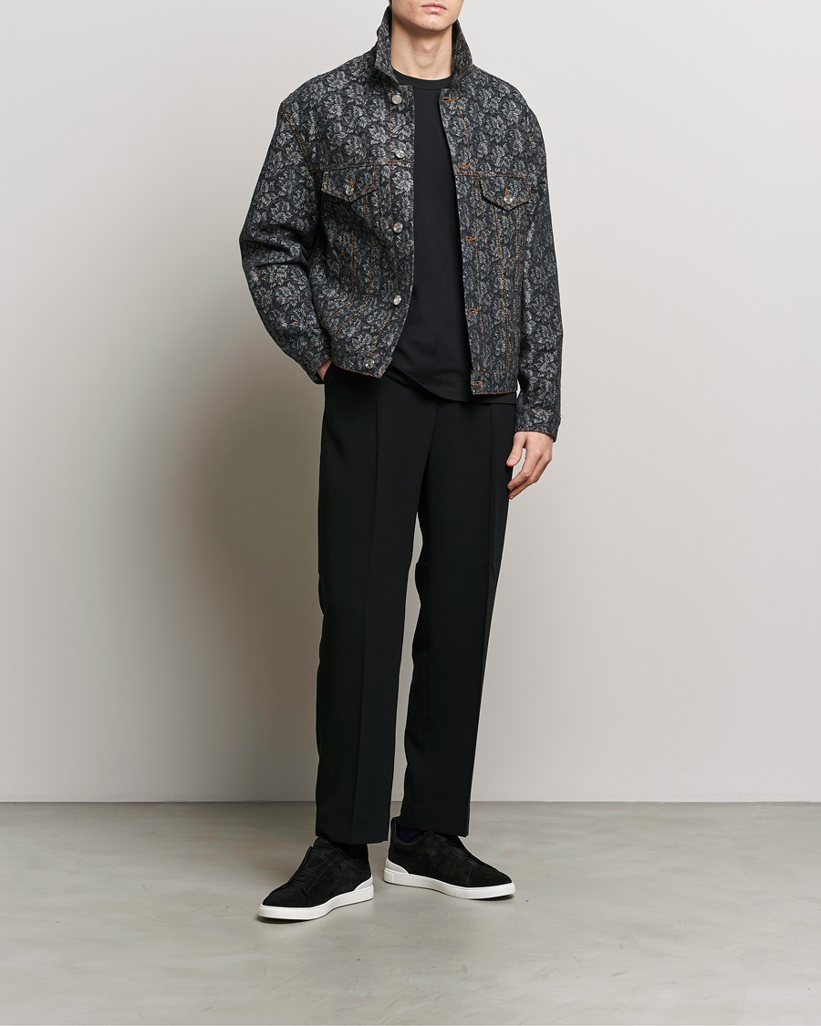 Mies | Takit | Etro | Jacquard Denim Jacket Dark Blue
