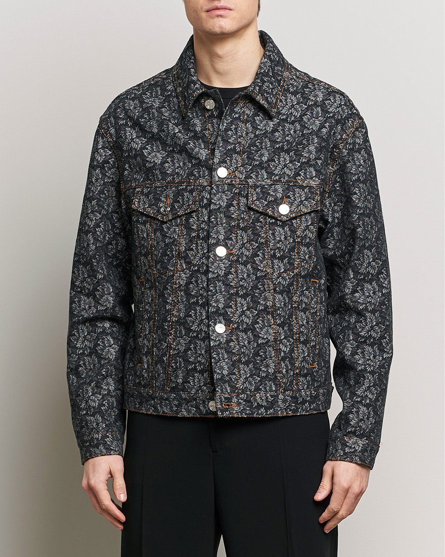 Mies | Takit | Etro | Jacquard Denim Jacket Dark Blue