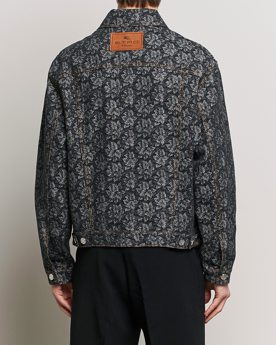 Mies | Takit | Etro | Jacquard Denim Jacket Dark Blue