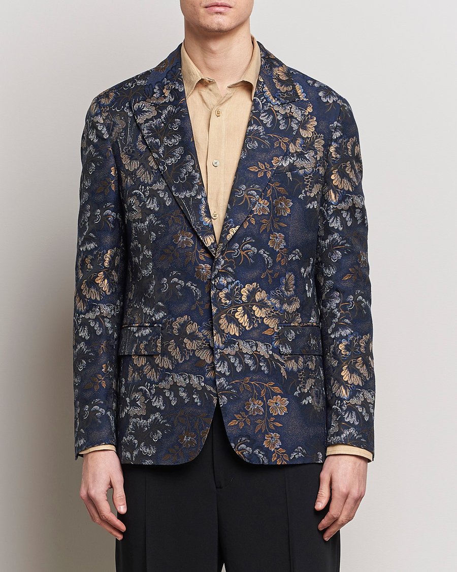 Mies | Pikkutakit | Etro | Floral Jacquard Evening Jacket Navy