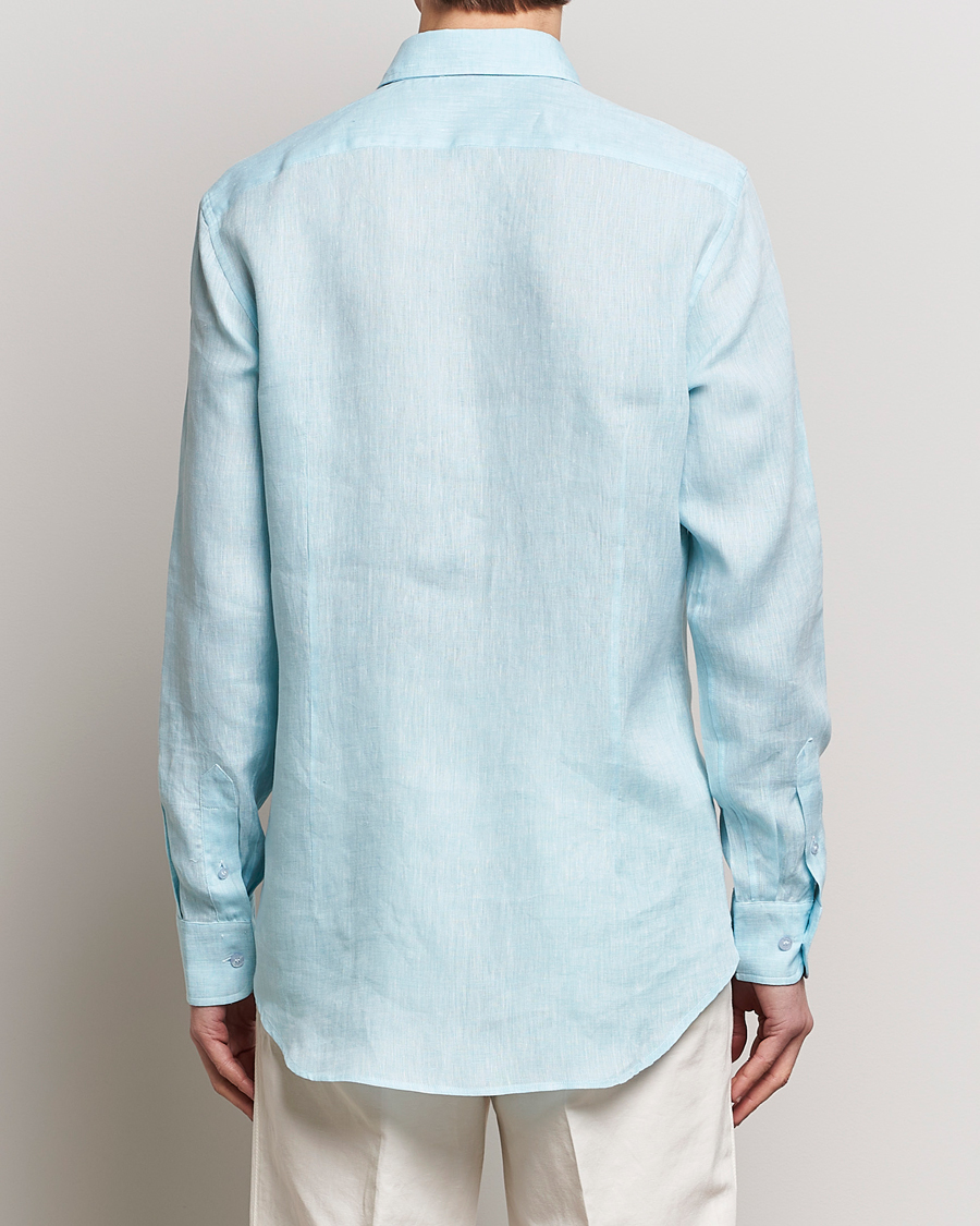 Mies | Kauluspaidat | Etro | Slim Fit Linen Shirt Light Blue
