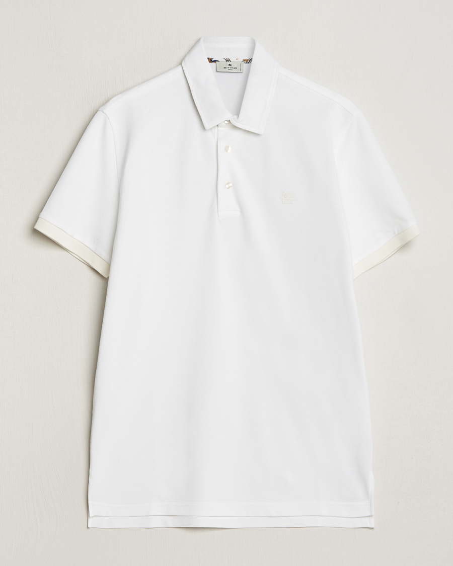Mies | Pikeet | Etro | Contrast Paisley Polo White