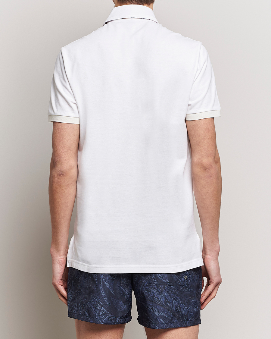 Mies | Pikeet | Etro | Contrast Paisley Polo White